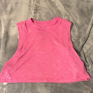 Lululemon all your crop tank veil pink size 4